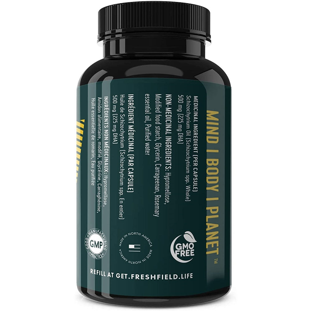 Suplementos Alimenticios vegano Omega 3 DHA aceite de algas