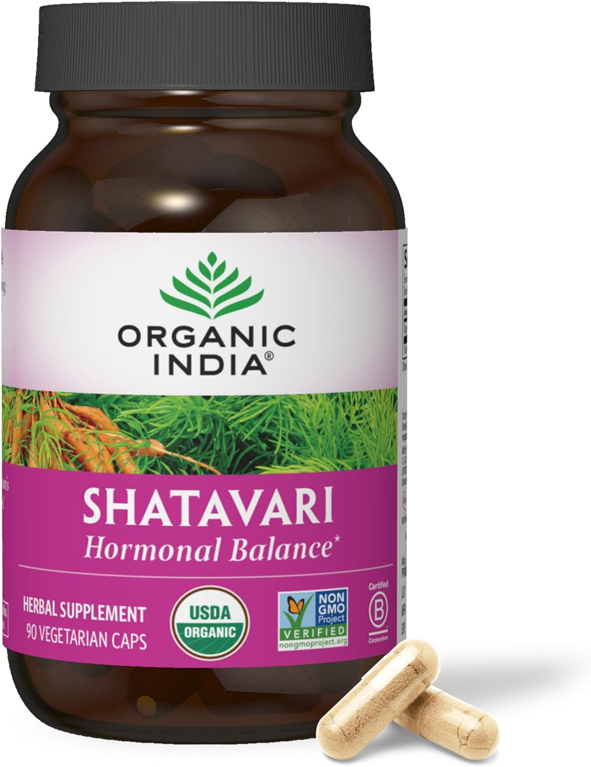 India Orgánica Shatavari, 90 V-caps, OI-SC60