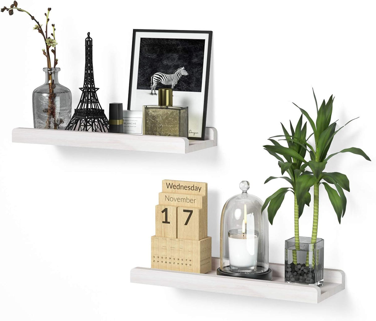 Estanterías Flotantes Love-KANKEI de Madera, Set de 2, 17