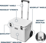 YETI Roadie 60 - Hielera con ruedas y mango retráctil de periscopio