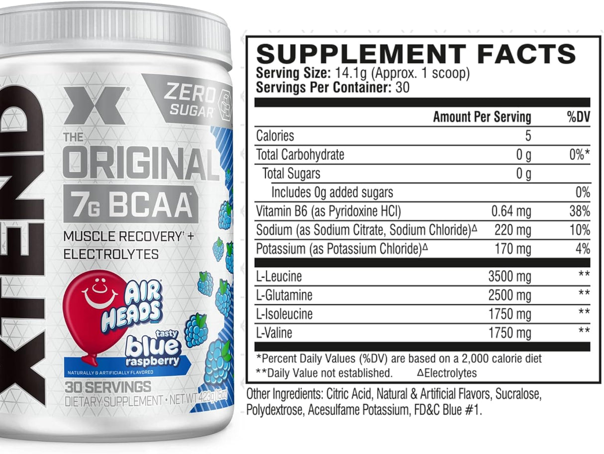 Xtend BCAA en polvo Airheads, 7g BCAA, 30 porciones
