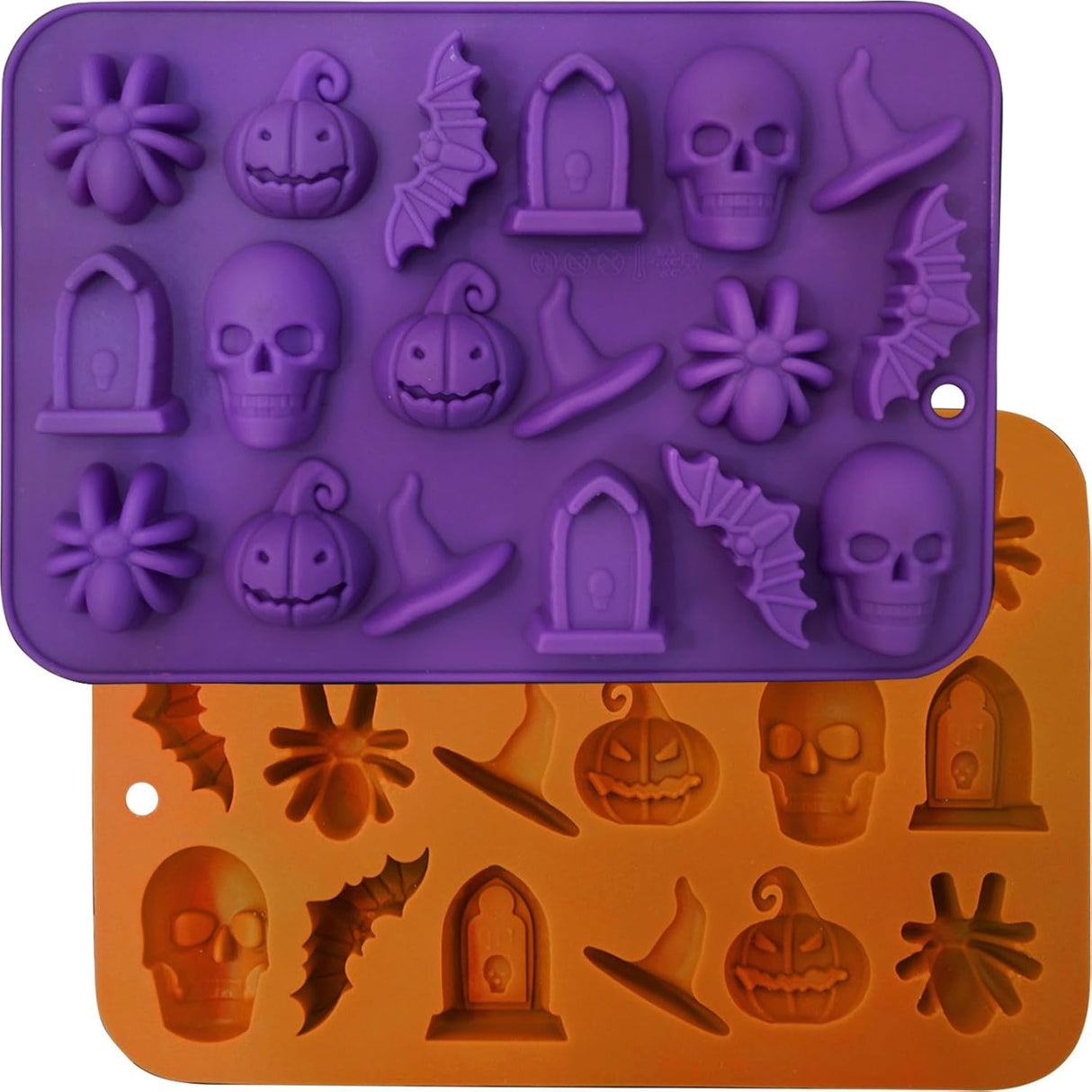 Moldes de Silicona para Chocolate, 2 Piezas, Halloween 3D