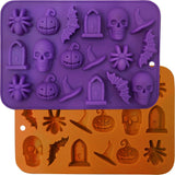Moldes de Silicona para Chocolate, 2 Piezas, Halloween 3D