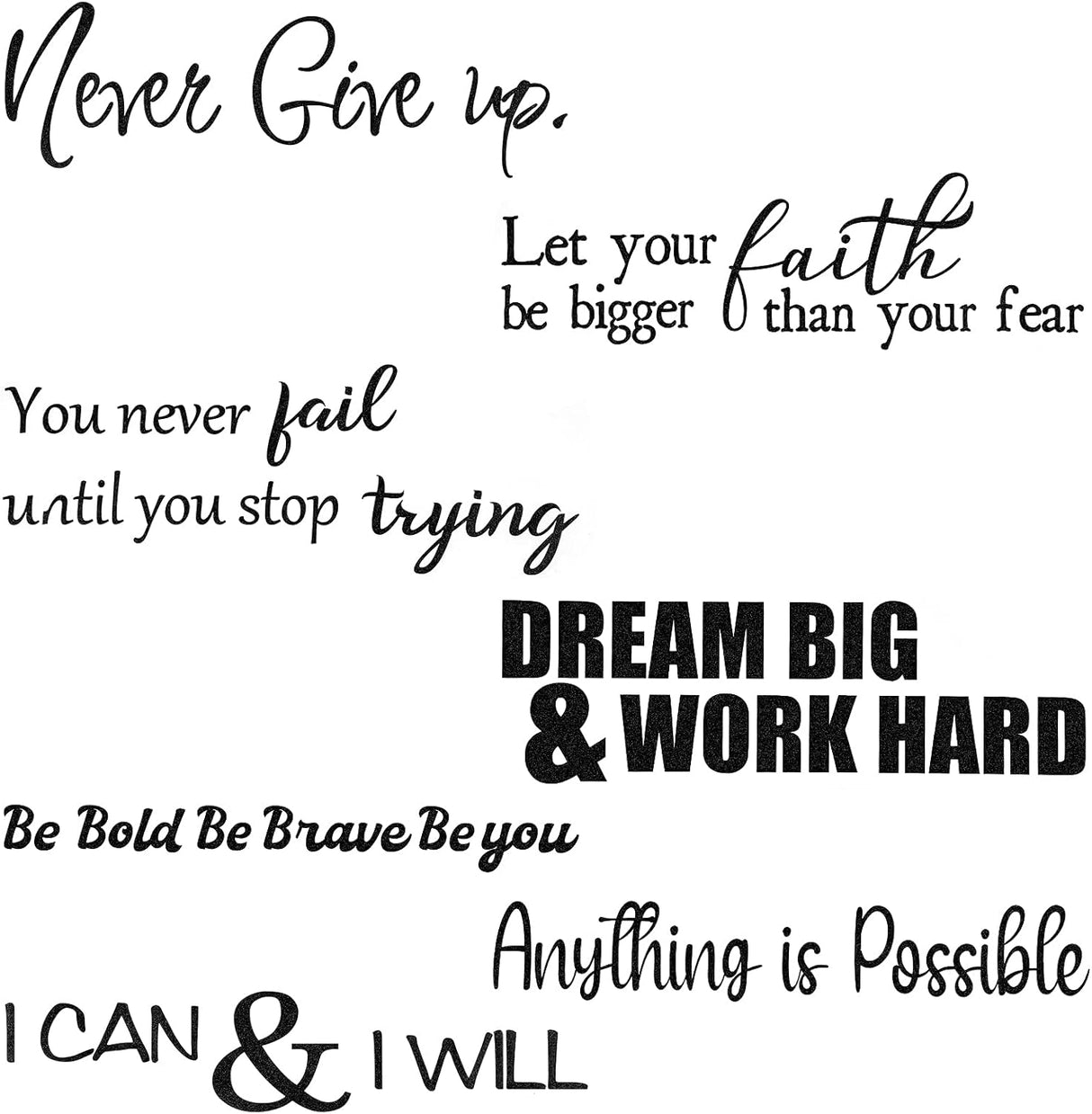 Vinilos Inspiradores Stickers - 5 Hojas, Motivacionales
