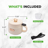 Arrocera eléctrica NutriChef 1.6 QT, multiusos, control digital
