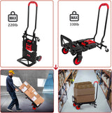 Carretilla Plegable, Marca XYZ, Ruedas de Goma, 264lbs Capacidad