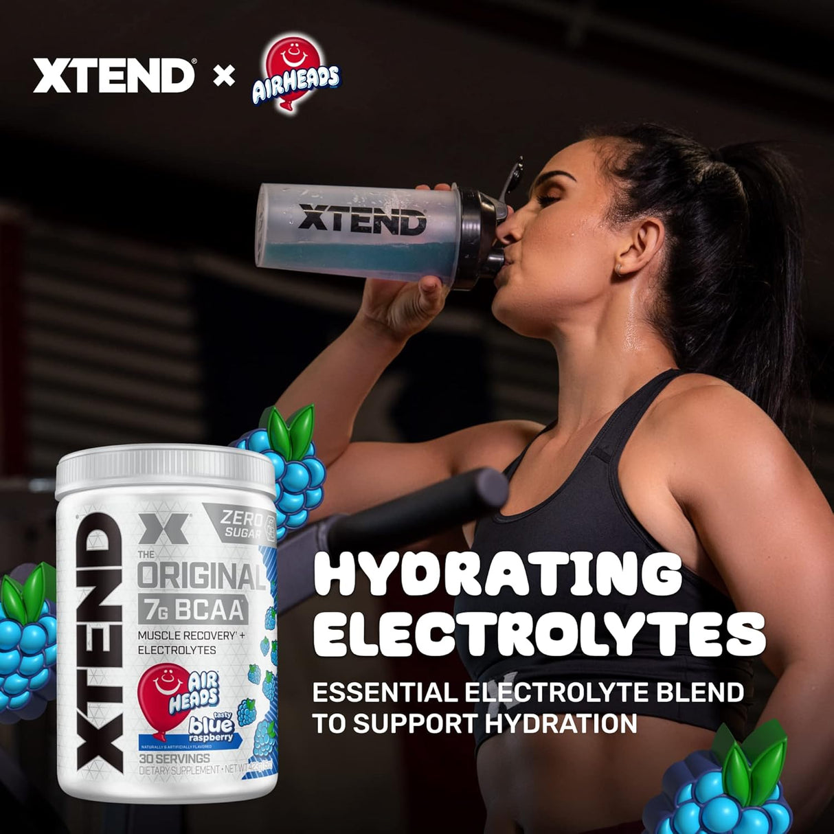Xtend BCAA en polvo Airheads, 7g BCAA, 30 porciones