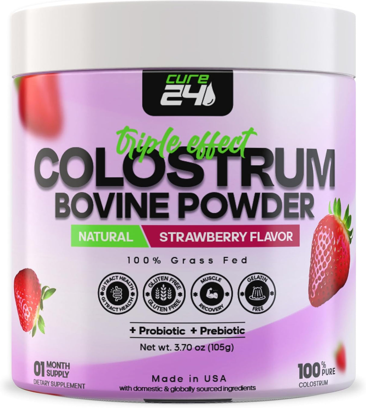Suplemento de Colostro Bovina X3, 100% Natural, Alta IgG