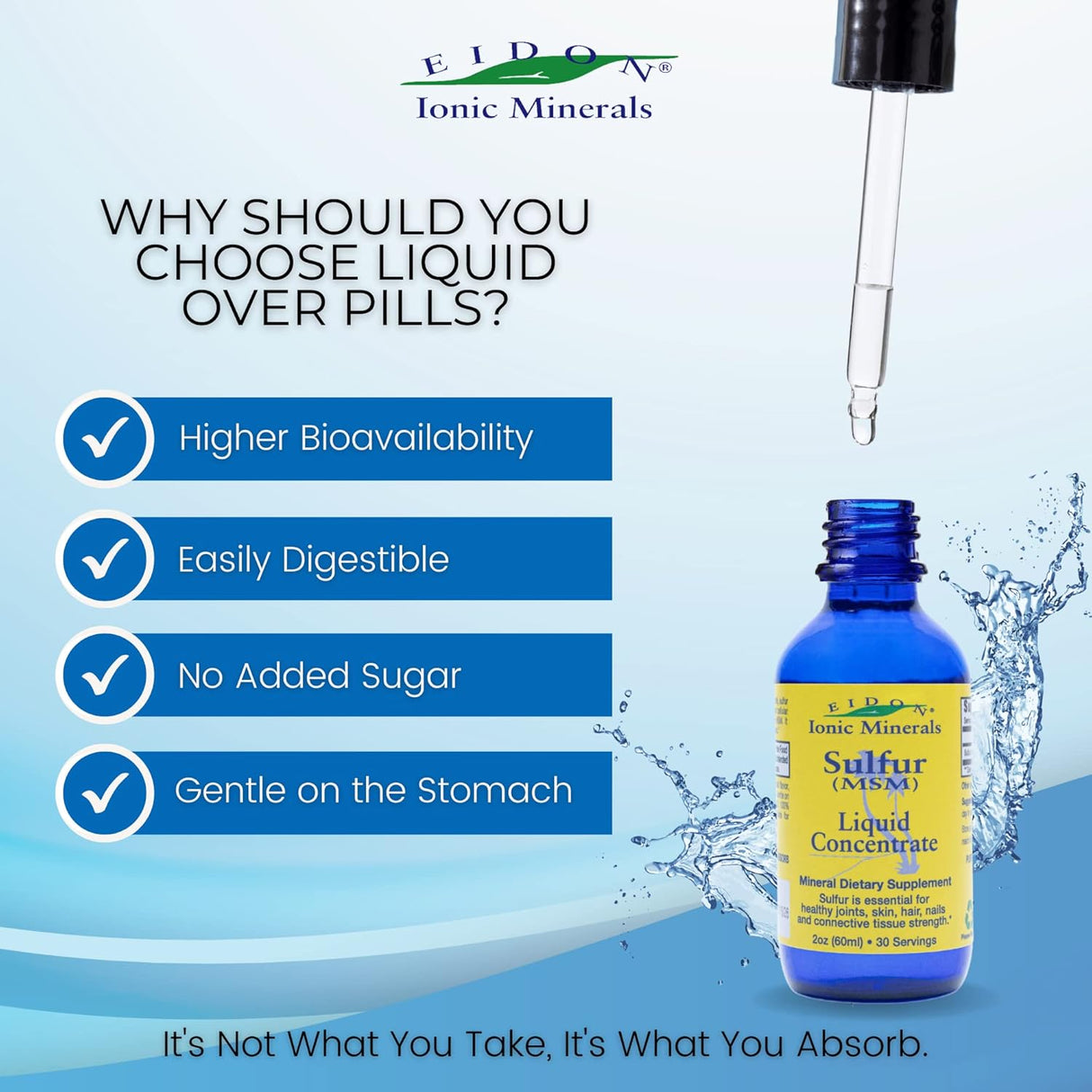 Suplemento Ionic Minerals Concentrado líquido de azufre 2 oz