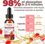 Suplemento Líquido de Magnesio Glycinato 1000mg con Bromelina, D3, B6 y K2