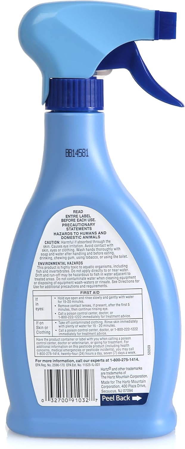 Hartz UltraGuard Plus Spray, mata pulgas y garrapatas, 16 oz