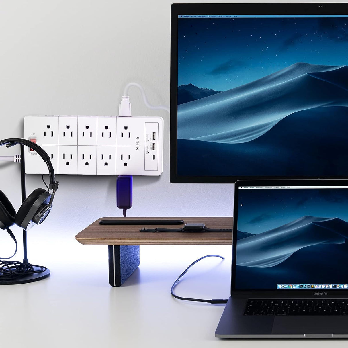 Protector de sobretensiones 23 en 1, cable de extensión de 6 pies