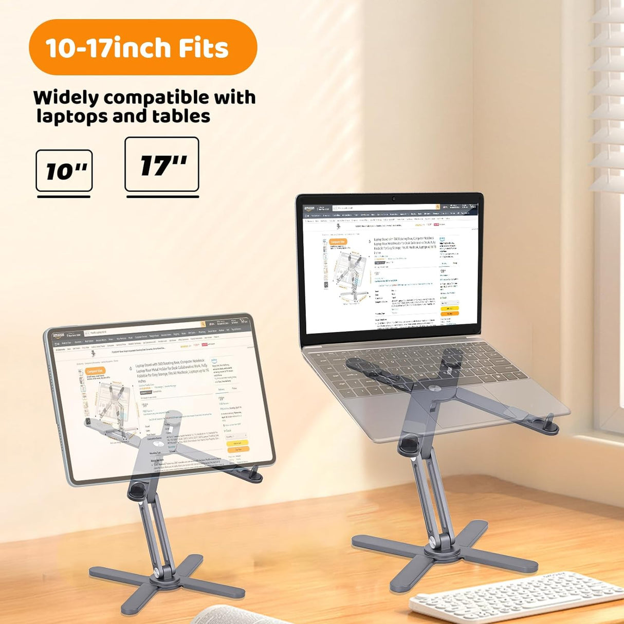 Soporte para computadora portátil con base giratoria 360