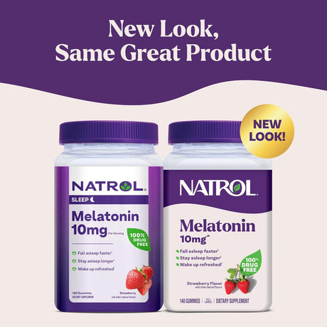 Gelatinas de Melatonina Natrol para Dormir, 10 mg, 140 unidades