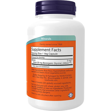 Suplementos  Boro 3 mg 250 Cápsulas