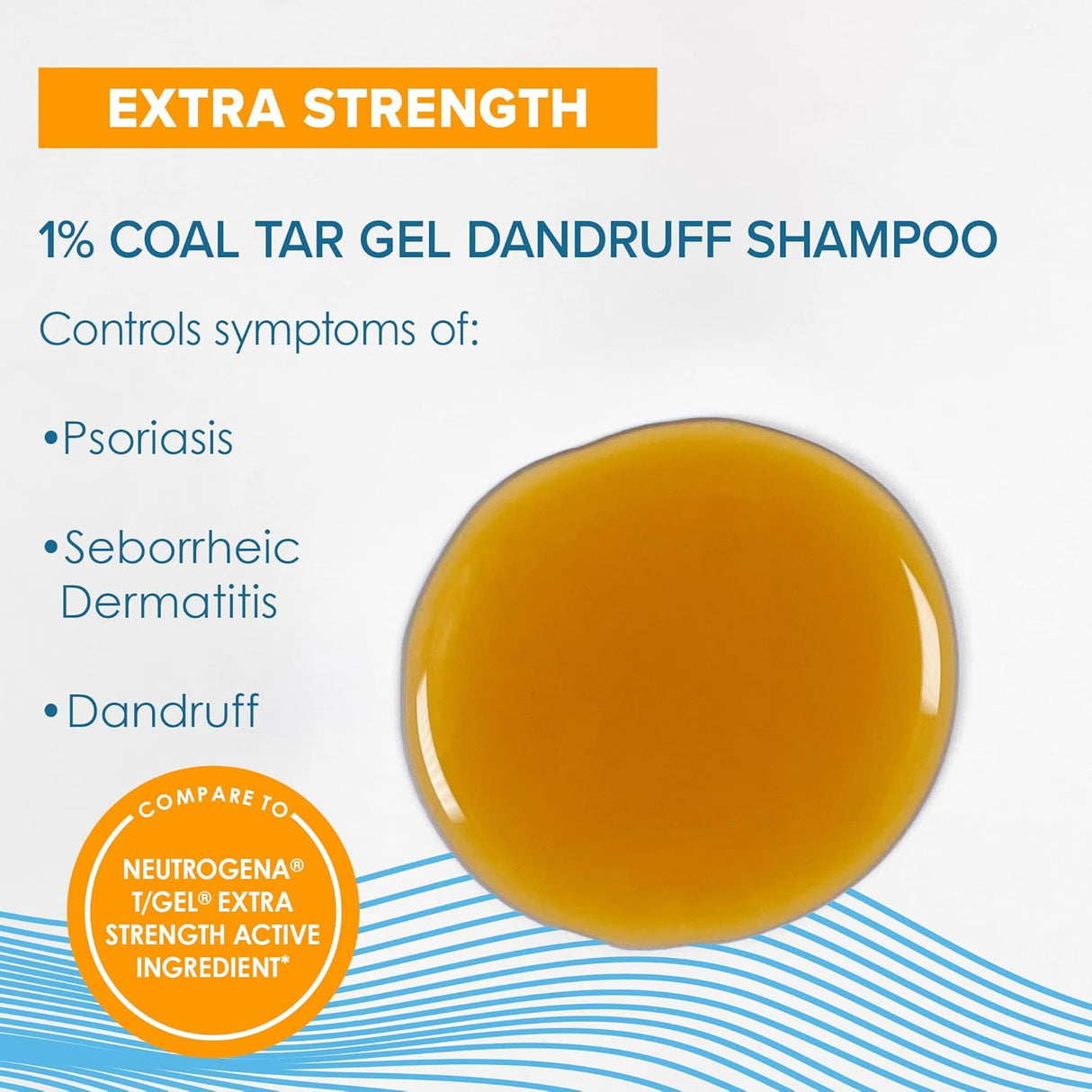True+Real Champú terapéutico anticaspa de gel de alquitrán