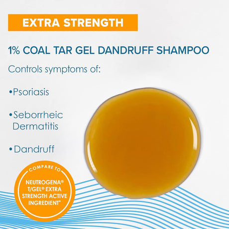 True+Real Champú terapéutico anticaspa de gel de alquitrán
