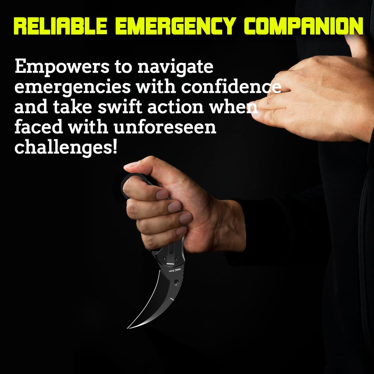 Cuchillo Karambit Táctico de Resorte para Caza y Camping