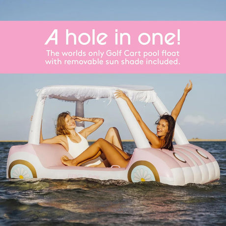 Golf cart inflable de lujo FUNBOY & Malibu Barbie para piscina y tierra