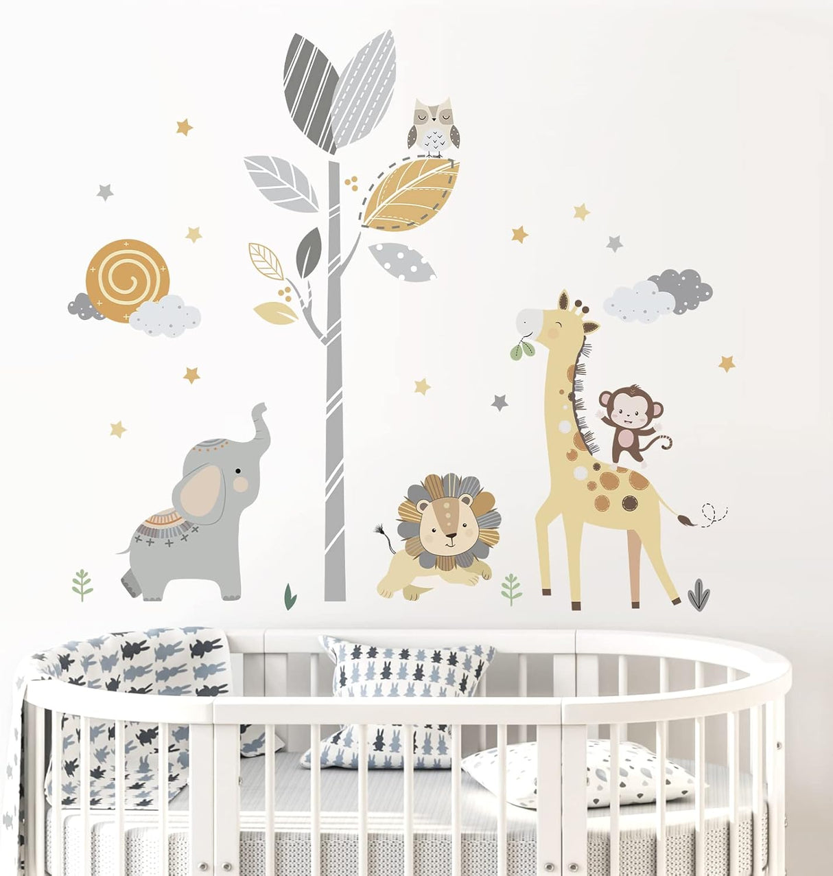 Decalmile Pegatinas de Pared Animales para Guardería