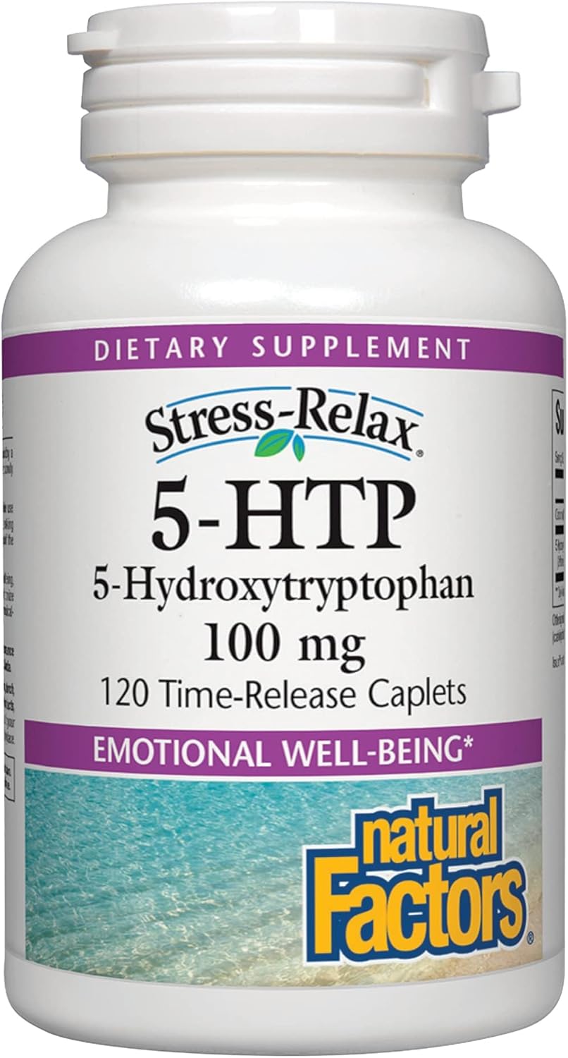 5-HTP Natural Factors 100 mg, Apoyo Sueño y Bienestar, 120 Caps