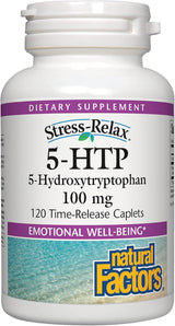 5-HTP Natural Factors 100 mg, Apoyo Sueño y Bienestar, 120 Caps