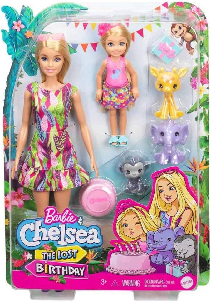 Barbie y Chelsea Set de Juego Perdido de Cumpleaños, Muñecas y Accesorios