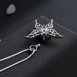 Collar de urna de cremación con alas de mariposa