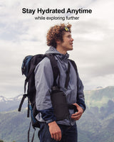 Botella de agua BUZIO 1 galón con tapa y sorbete, 128oz