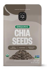 Semillas de Chía Orgánicas FGO, 16oz, Sourced from Paraguay
