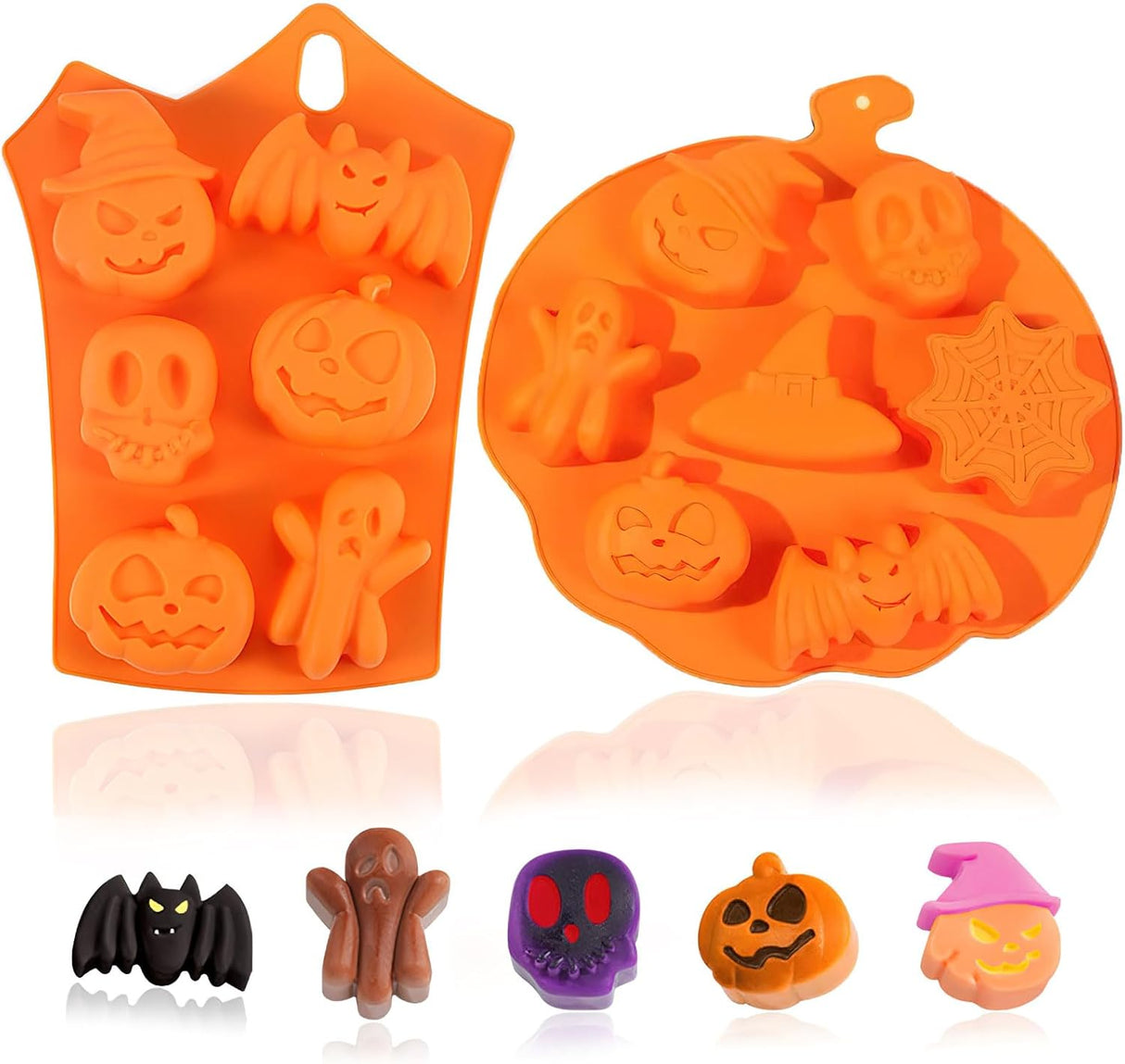 Molde Silicona Halloween AUOCATTAIL 2 Piezas para Repostería