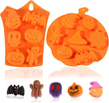 Molde Silicona Halloween AUOCATTAIL 2 Piezas para Repostería