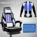 Sillas de Juego Ergonómicas con Reposapiés y Soporte Lumbar