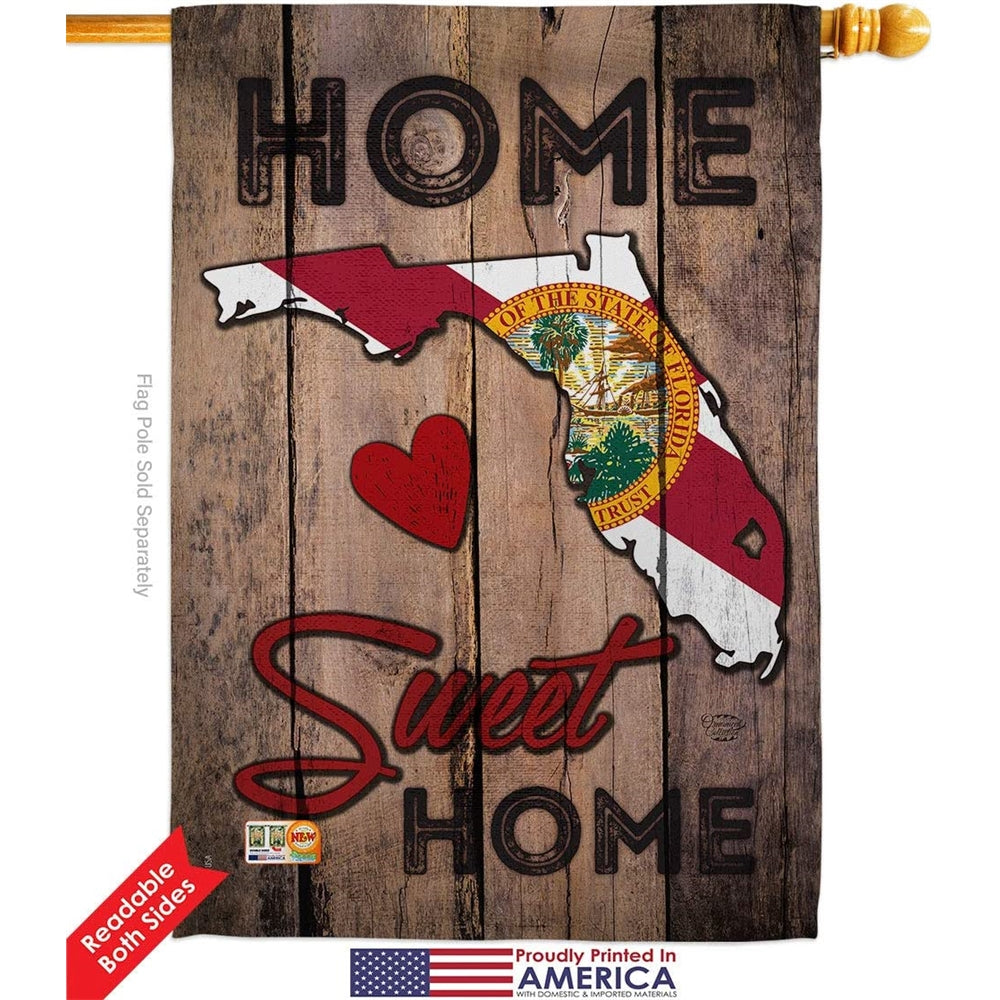 Bandera Home Sweet Home Americana  de doble cara