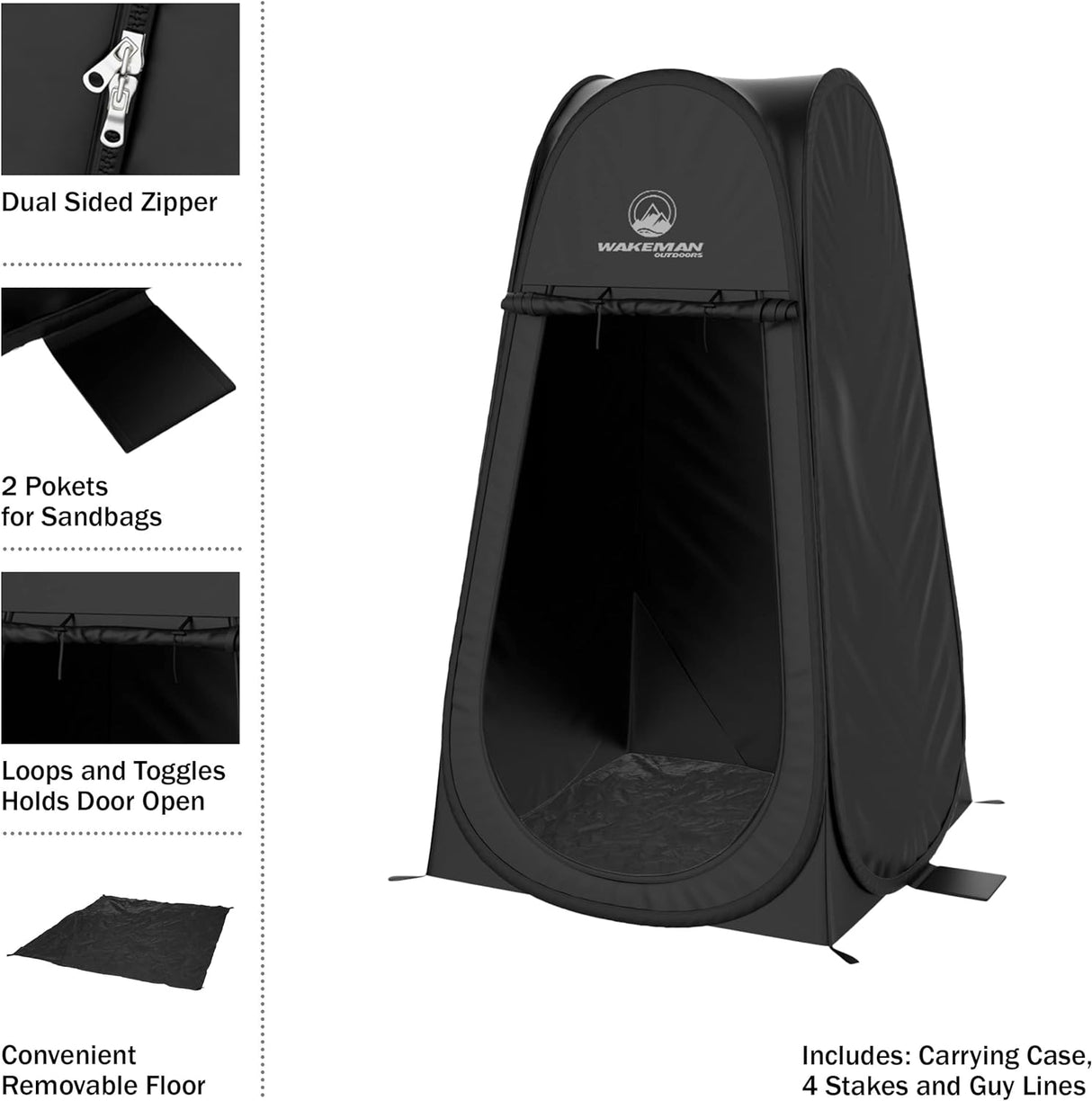 Tienda Portátil de Privacidad, Ducha, Vestidor o WC para Camping