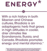 Suplemento Extracto prémium Rhodiola Energy sin OMG 250 mg