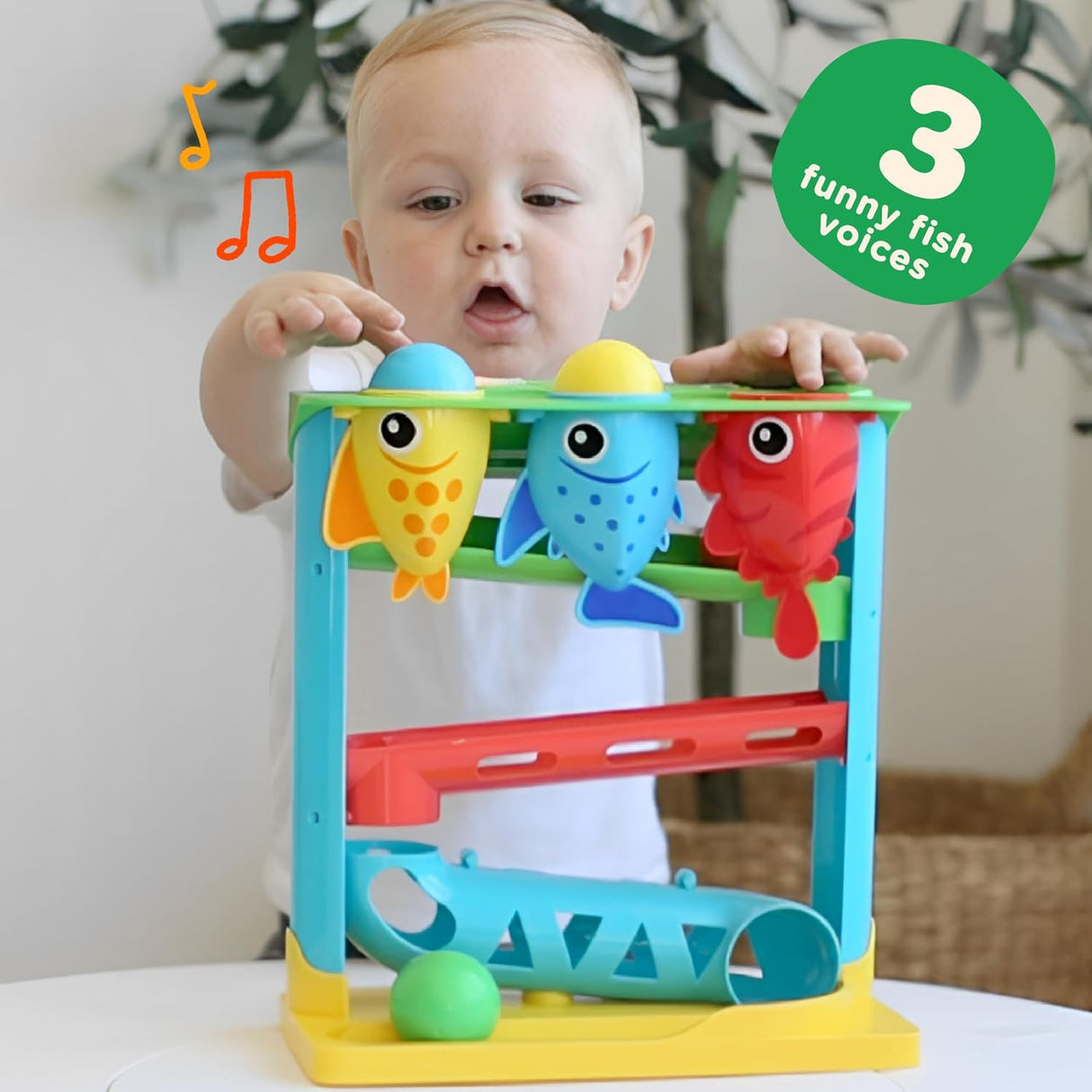 Juguete Interactivo Move2Play para Bebés, 1 Año, Alimenta Pescados