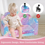 Silla plegable y convertible en cama con manta para niños