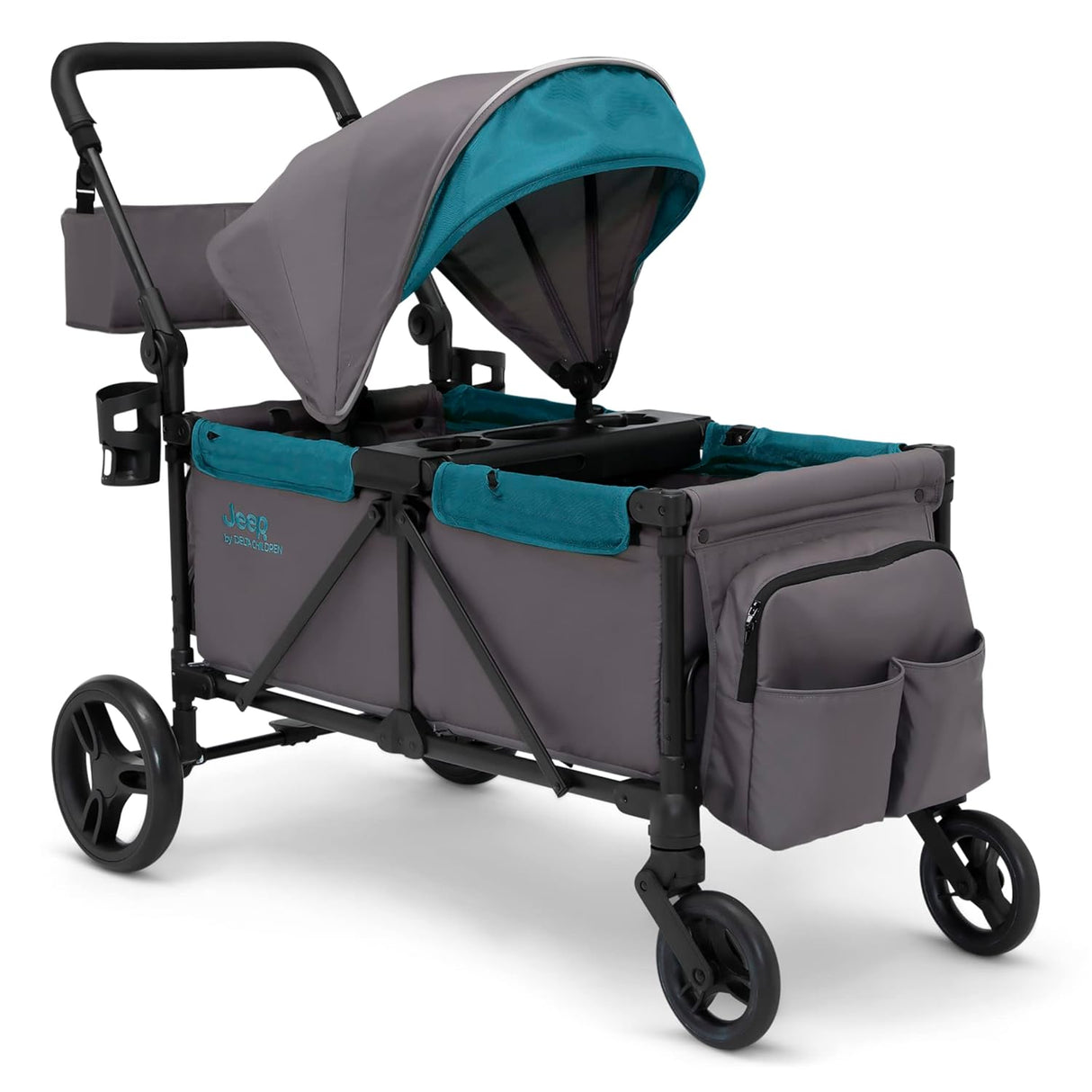 Carrito de Paseo Todo Terreno Jeep Sport, Delta Children, Incluye Capota, Organizador, Bandeja y Portavasos