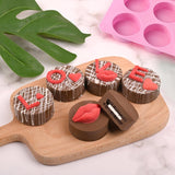 Moldes redondos de silicona para galletas y mini pasteles