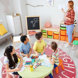 Alfombra Redonda Lavable para Niños, LIVEBOX, 71 ABC
