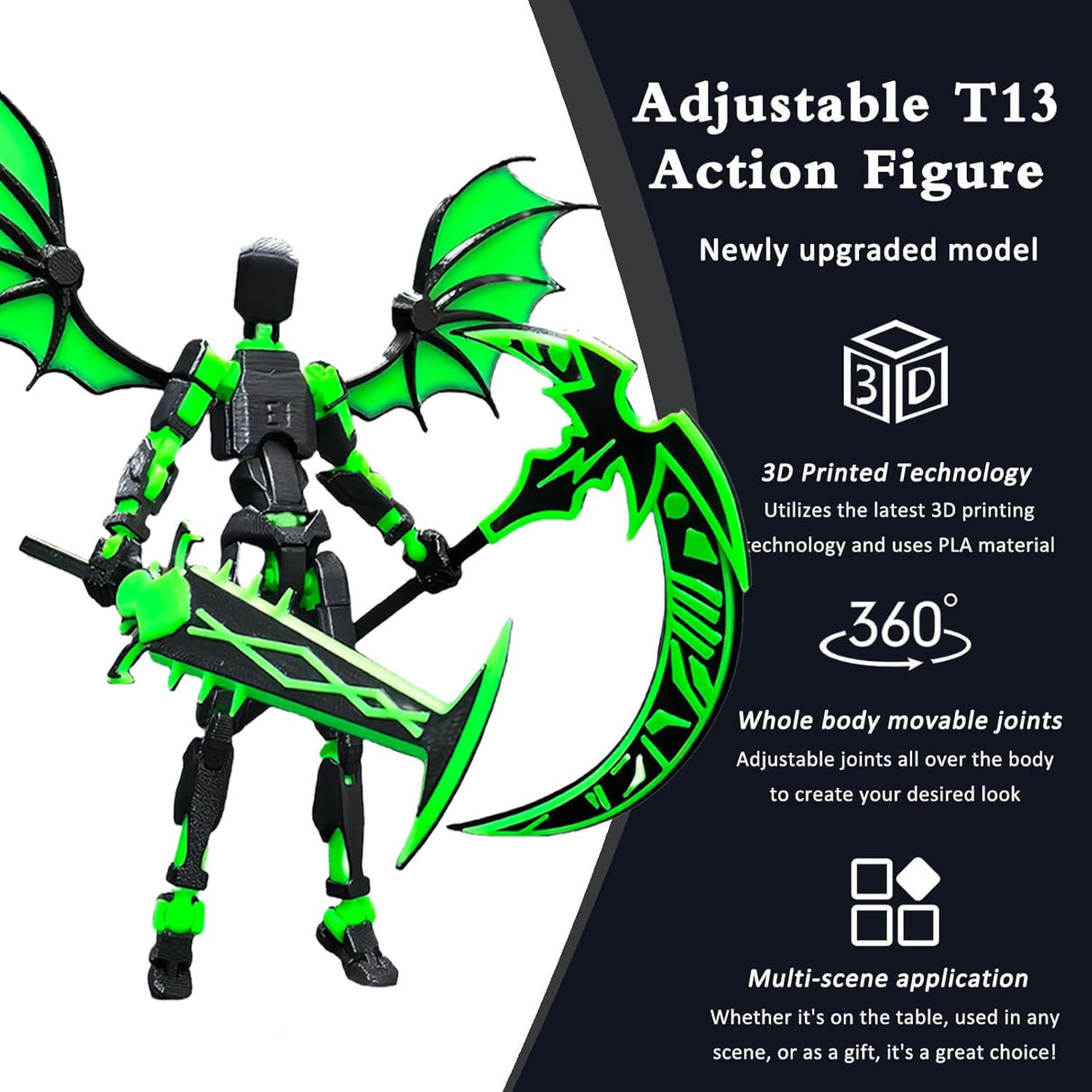 Figura de acción T13, articulada y mecánica, regalo navideño.
