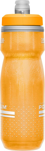 CamelBak Podium Chill Botella de agua aislada para bicicleta, botella fácil de apretar, se adapta a la mayoría de jaulas de bicicleta, 21 onzas, naranja