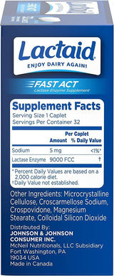 Suplemento Comprimidos Fast Act para la Lactosa, 32 Cápsulas