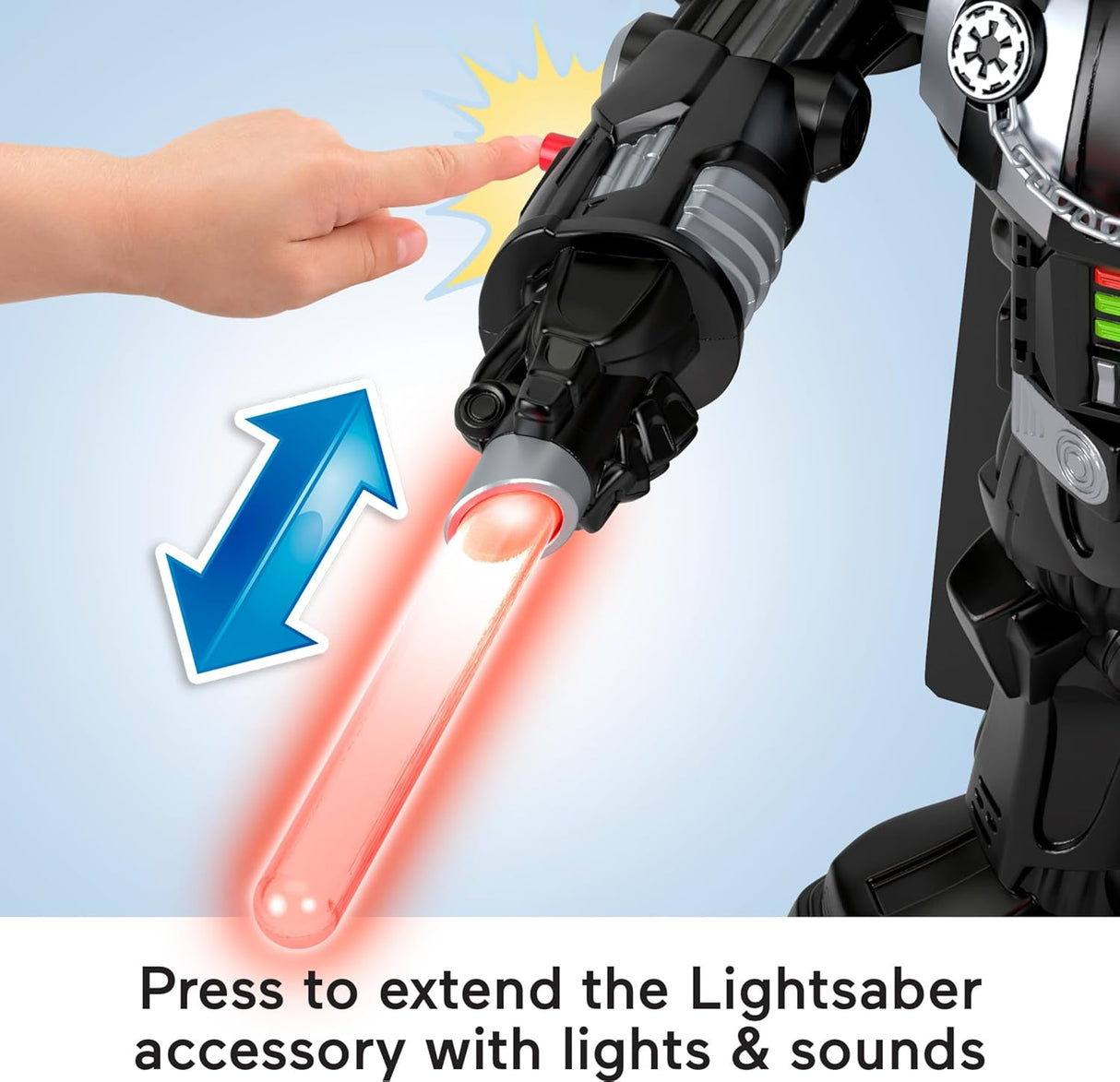 Imaginext Star Wars Darth Vader Bot 2+ Ft Toy con luces y sonidos