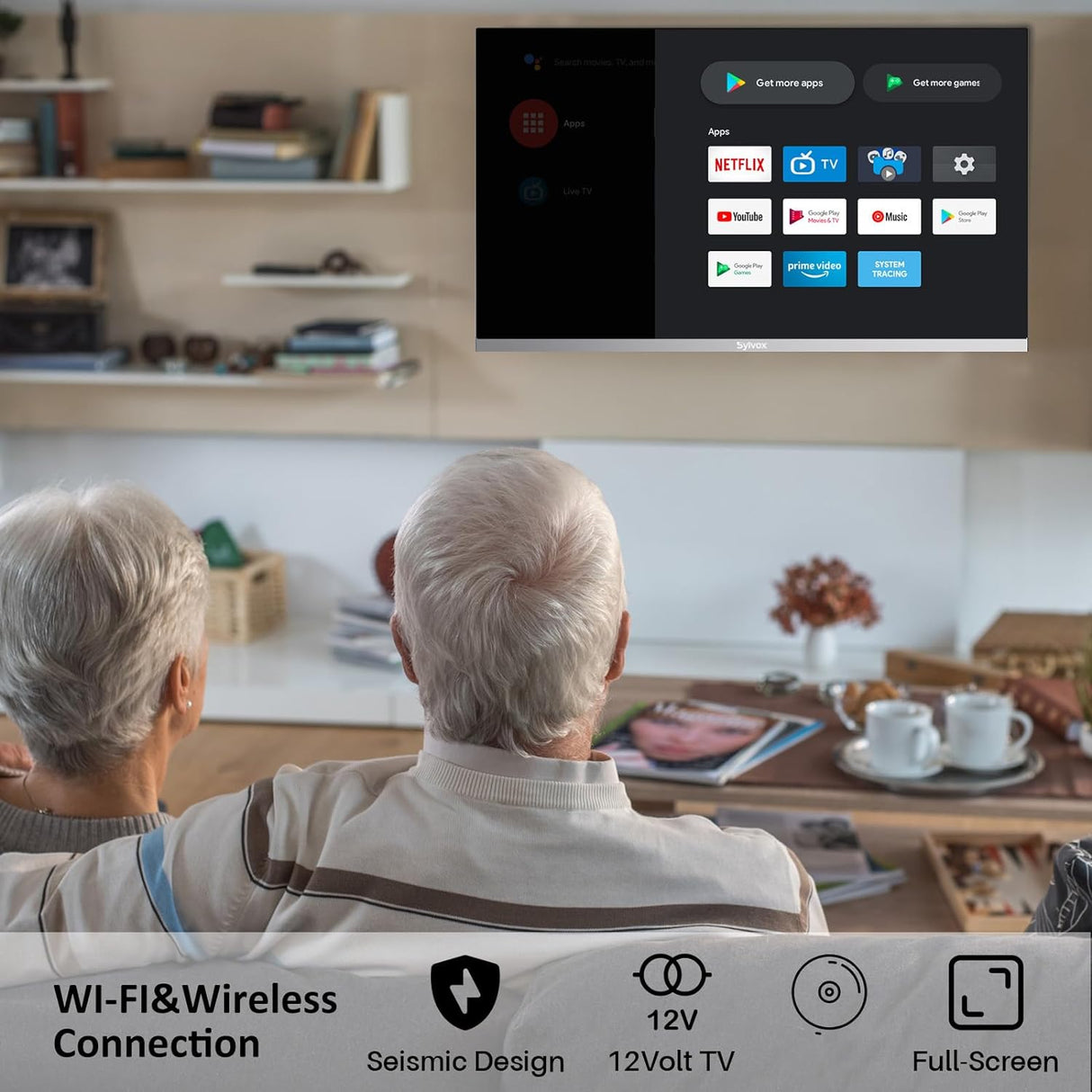 Televisor Smart 24 SYLVOX FHD 1080P, 12V, WiFi, Limo Series