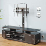 Soporte de TV Rolanstar con montaje y luces LED, modelo 59.1