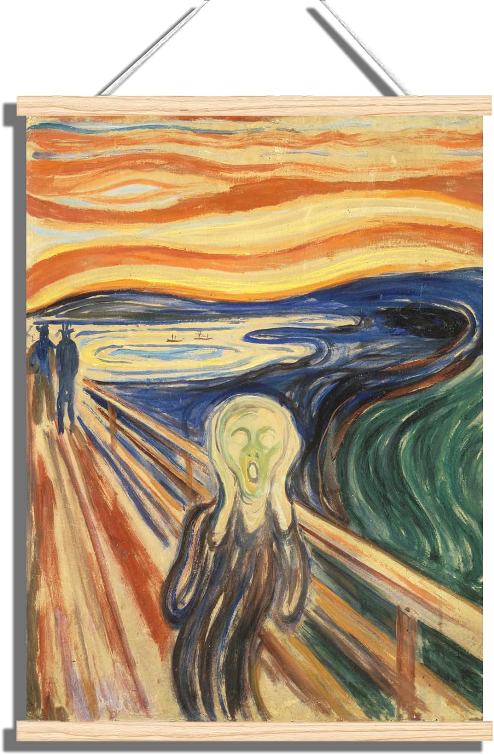 Póster colgante de madera con El Grito de Edvard Munch