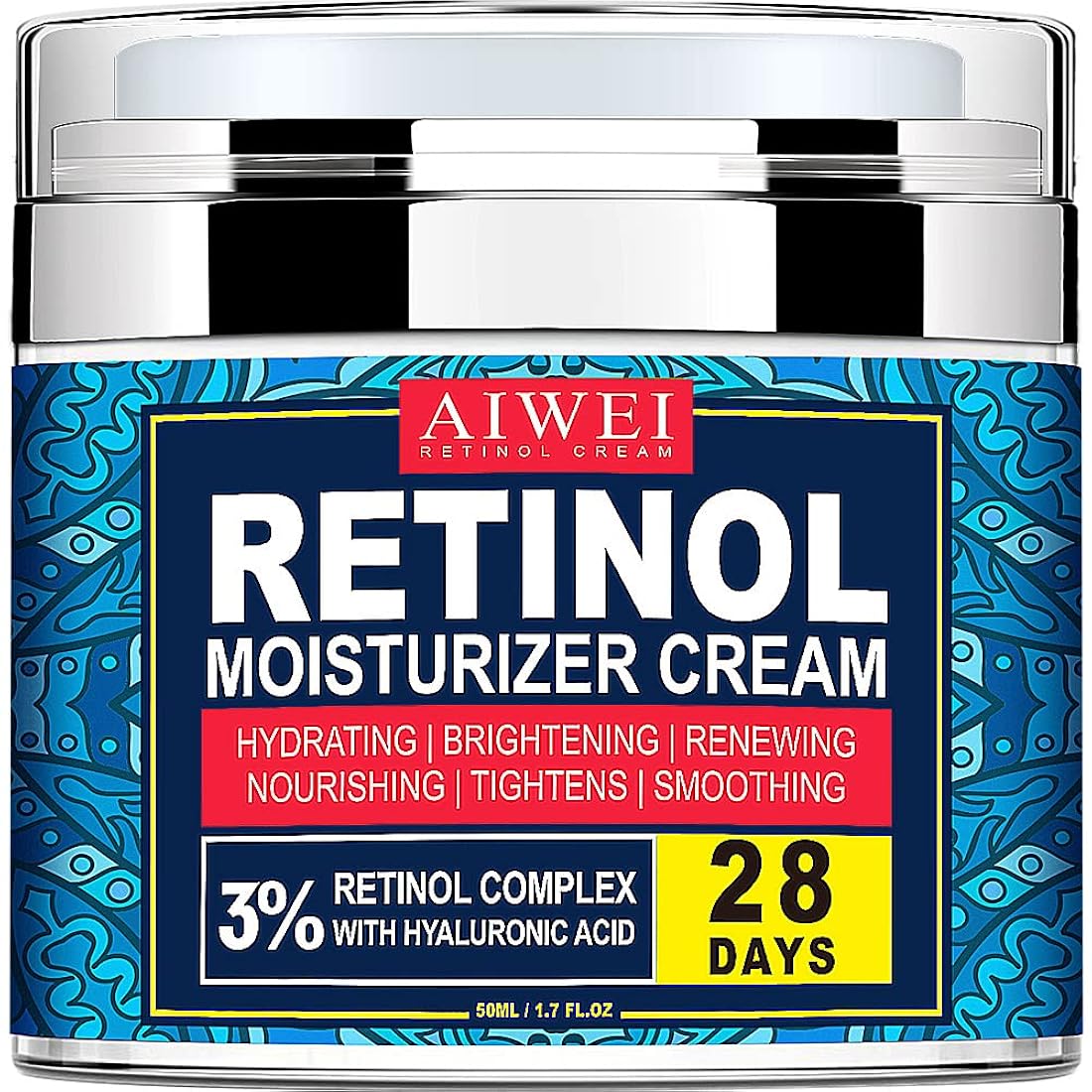 Crema de retinol que aumenta el colágeno, hidrata e ilumina