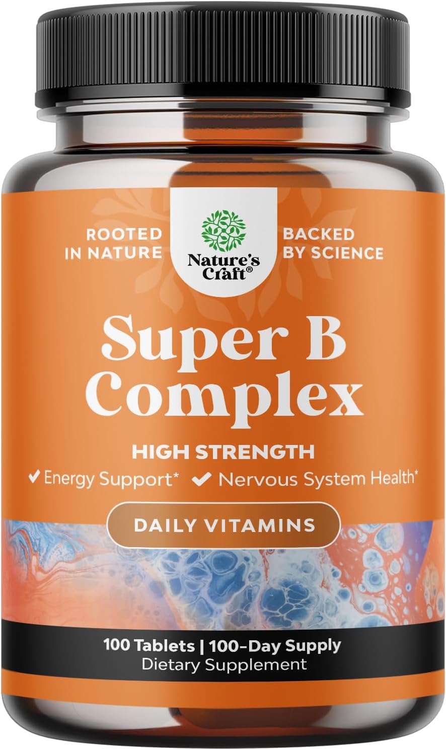 Super Vitamin B Complejo para Mujeres y Hombres - 100 Tabletas